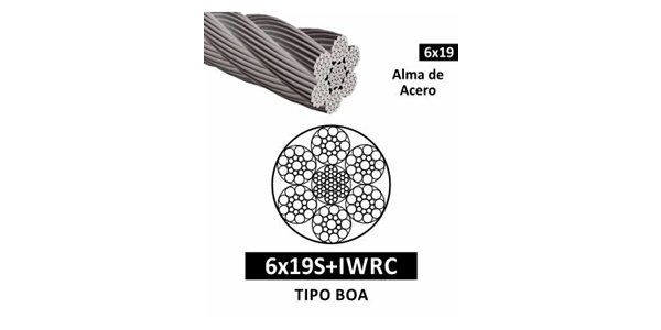Cable de Acero Negro Tipo Boa - Imagen 2