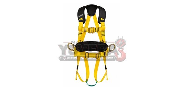 Arnés Integral con Apoyo Lumbar de 4 Anillas y 4 Hebillas I4A4HH