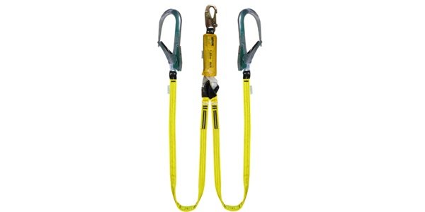 Línea de Vida Doble con Amortiguador y Ganchos Extra Grandes